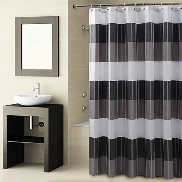 Croscill Fairfax‎ Shower Curtain Black